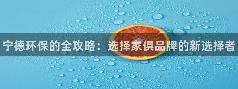 杏耀官网网站：宁德环保的全攻略：选择家俱品牌的新选择者